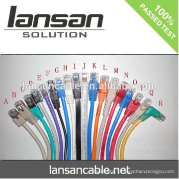 LANSAN haute qualité 24awg nu coque cat5e rj45 patch cable